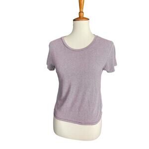 Prince & Fox Marine Striped Crop Top Women Size S/P Burgundy Baby Tee Y2k Style